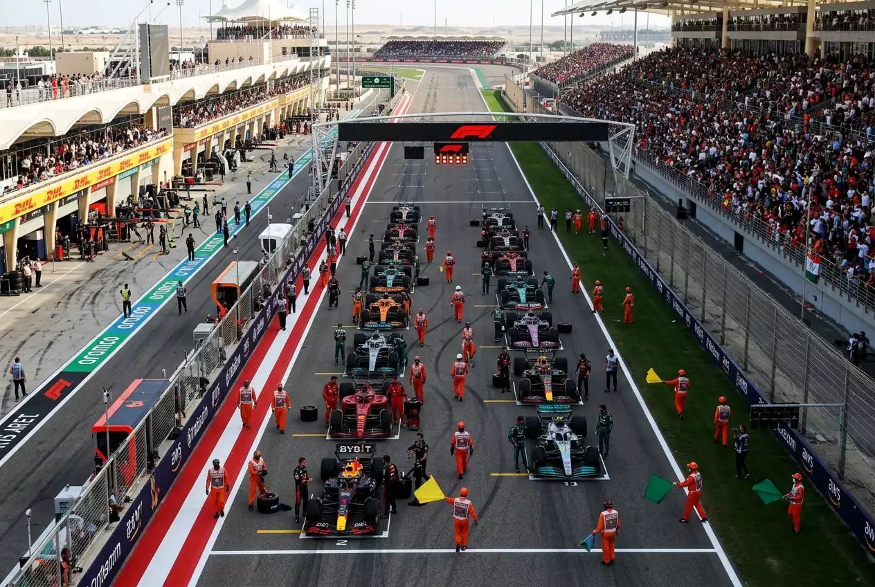 Formula 1 starting grid with grid penalty positions marked showing how penalties affect race betting odds